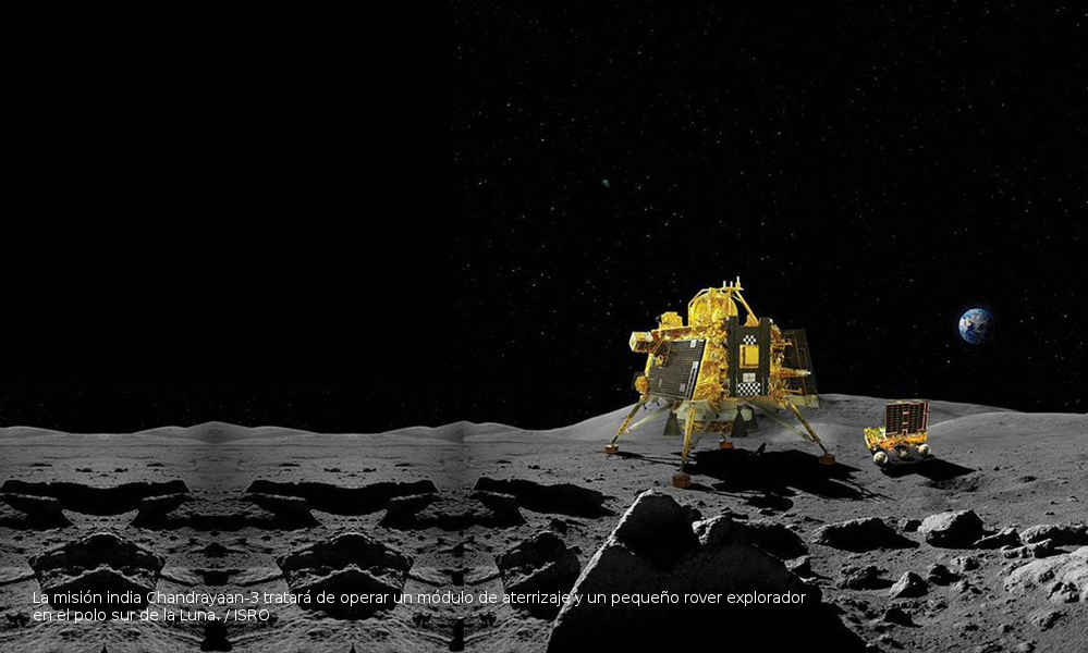 Chandrayaan-3 - La misión de la India logra aterrizar en el polo sur de la Luna